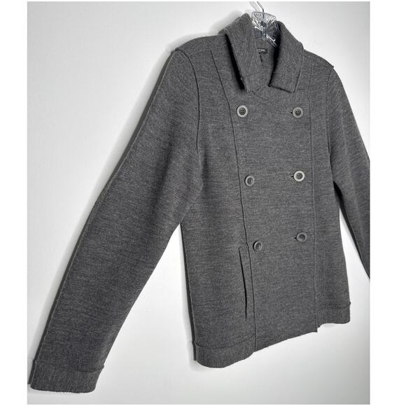 Eileen Fisher Petite Merino Wool Double-Breasted Peacoat Sweater Jacket medium P - Picture 7 of 13
